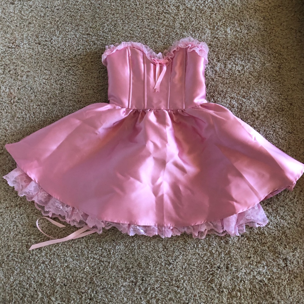 Dolls Kill Forever Fancy Corset Dress in Pink